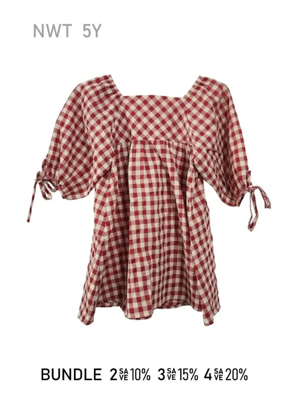 NWT - Vignette Red Plaid Dress for girl size 5Y